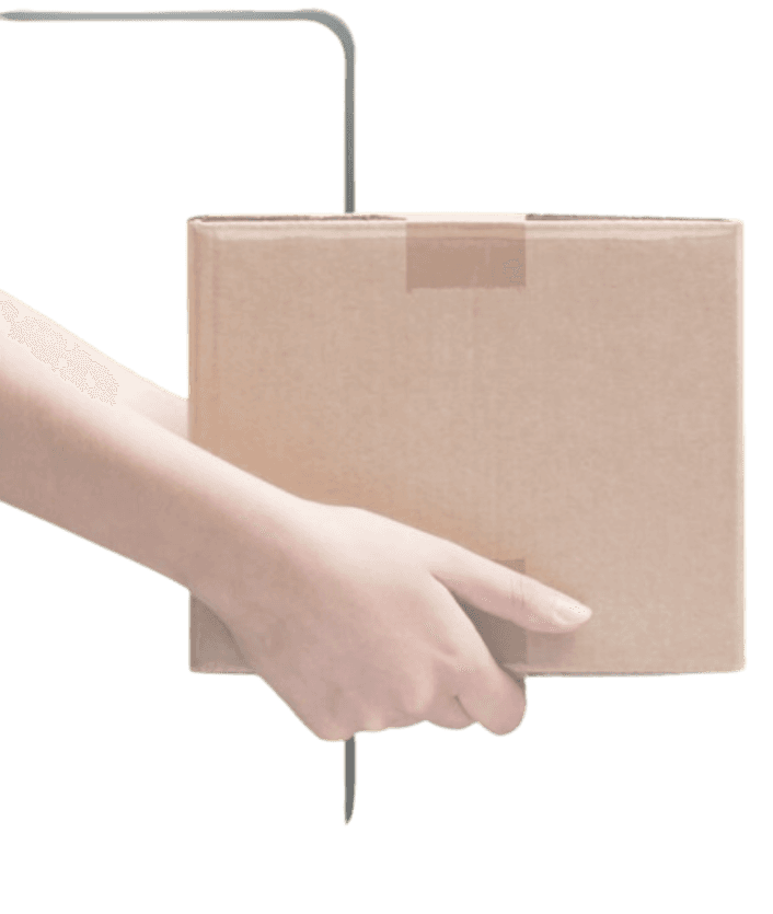 Hand placing packages - CoRide delivery service